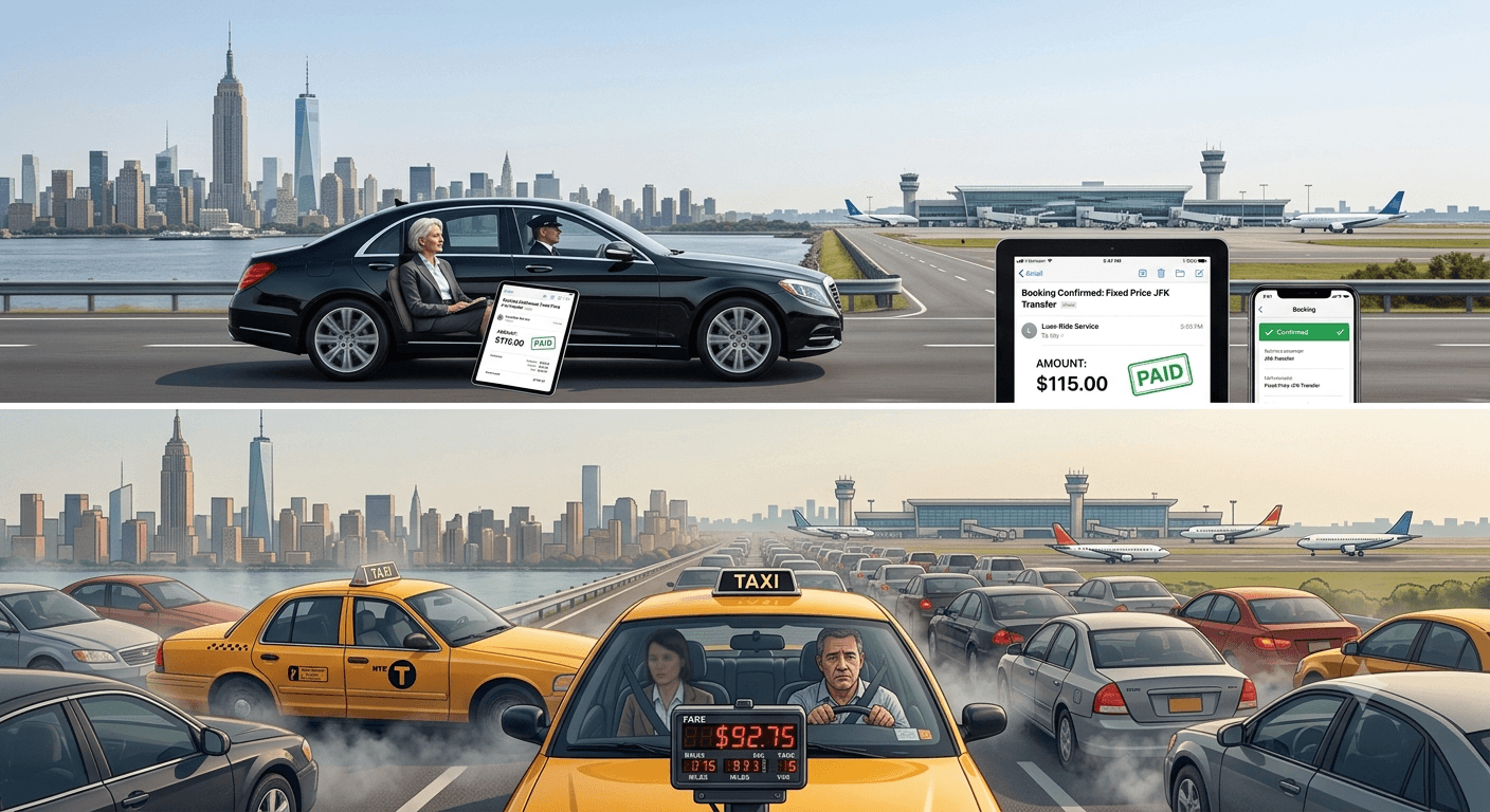 Flat Rate vs Metered Fare to JFK What Manhattan Riders Should Know Grove Street Taxi Limousine